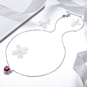 925 Sterling Silver Necklace with 1.5x1.3 cm Pendant for Women