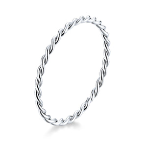 925 Sterling Silver Plated Platinum Ring Size 6.0 for Women