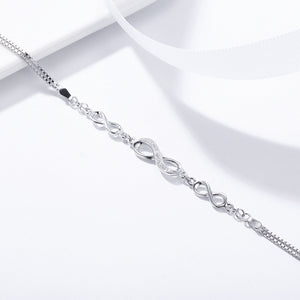 925 Sterling Silver Bracelet 22CM for Women