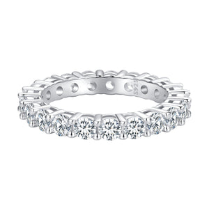 925 Sterling Silver Moissanite 0.1ct Ring Size 6 for Women