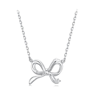 925 Sterling Silver Plated White Gold 40+5cm Adjustable Necklace for Women