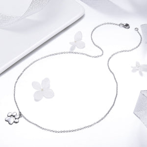 925 Sterling Silver Necklace with SCN Pendant 1.5x1.4cm for Women