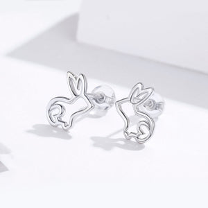 S925 Sterling Silver Plated Platinum Earrings
