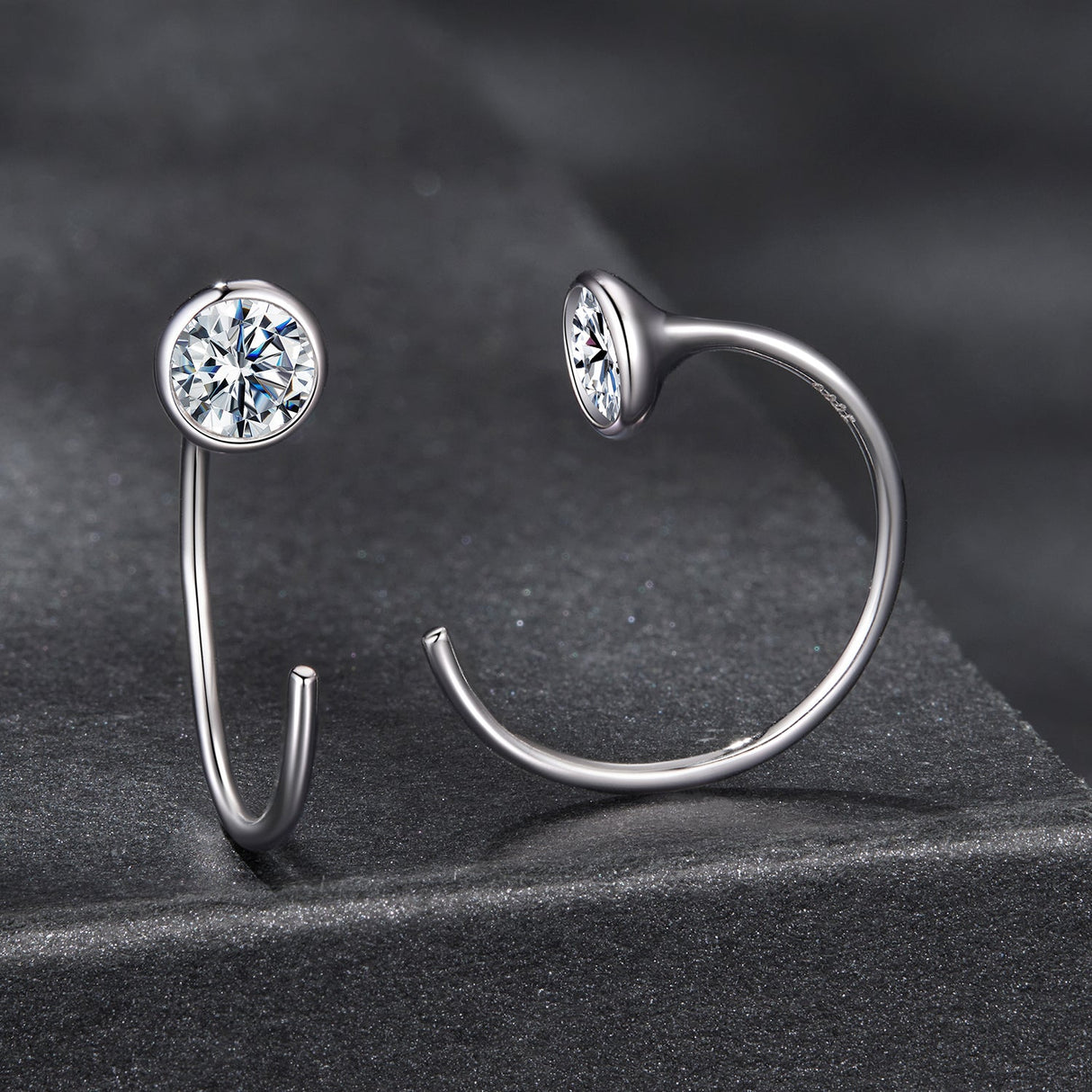 925 Sterling Silver Moissanite 0.3 Carat Earrings for Women