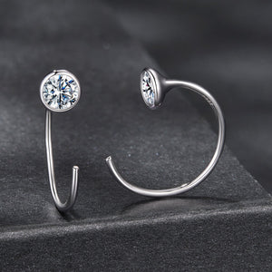 925 Sterling Silver Moissanite 0.3 Carat Earrings for Women