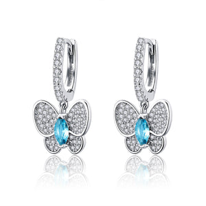 925 Sterling Silver Earrings with Pavé Setting CZ for Women