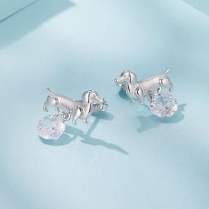 925 Sterling Silver White Gold Plated Pavé Setting CZ Earrings for Women