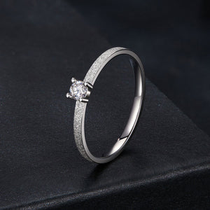925 Sterling Silver & Moissanite Size 6 Ring with 0.1ct Moissanite