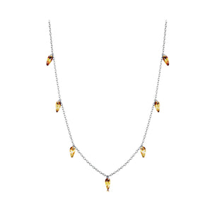 925 Sterling Silver 0.60 Carat Glass Bead Adjustable Necklace for Women