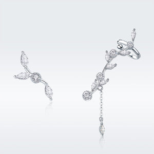 925 Sterling Silver Earrings with Platinum Plating and CZ for Women