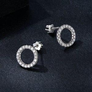 925 Sterling Silver 10mm Moissanite Earrings for Women