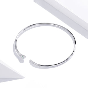 S925 Sterling Silver Bracelet with Pavé Setting CZ 6cm Diameter for Women