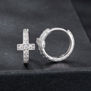 925 Sterling Silver Moissanite Earrings 1.3cm for Women