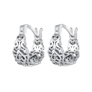 925 Sterling Silver Earrings with Pavé Setting CZ