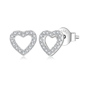 925 Sterling Silver Moissanite 0.10 Carat Earrings for Women