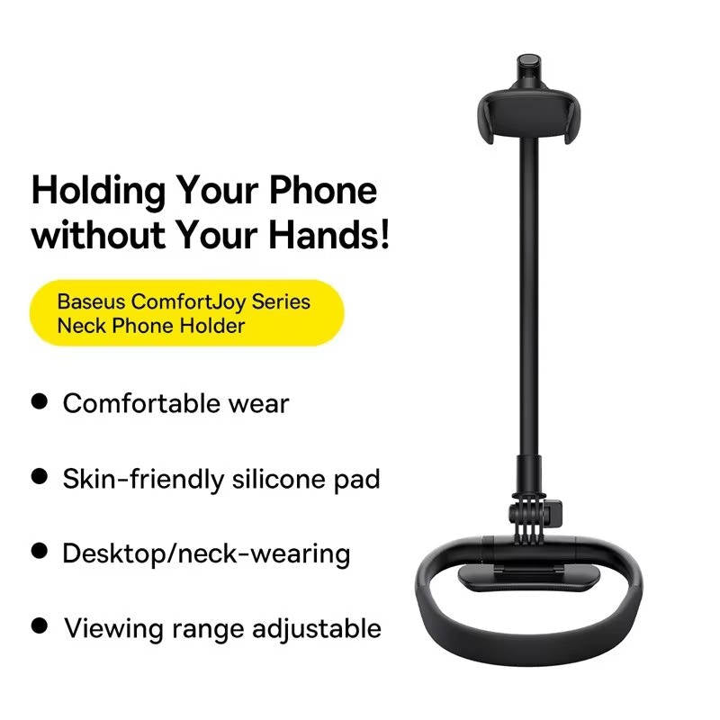 Hands-Free Neck Phone Holder Adjustable Flexible Mount for Bed & Desk