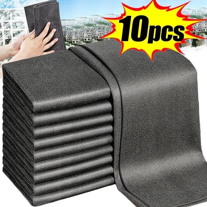 Microfiber Cleaning Cloths 10 Pack Lint Free Reusable Towels for Car Kitchen Glass