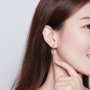 S925 Sterling Silver Plated Platinum CZ Earrings for Women