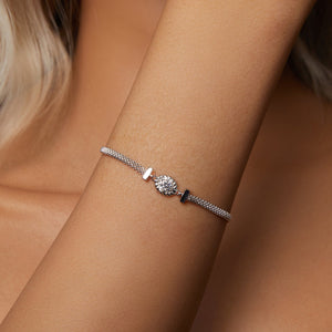 925 Sterling Silver 0.5 Carat Moissanite White Gold Plated Bracelet for Women