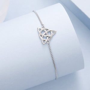 925 Sterling Silver White Gold Plated Bracelet with Length 15+6cm for Women
