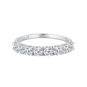 925 Sterling Silver Plated Moissanite Ring Size 5 for Women