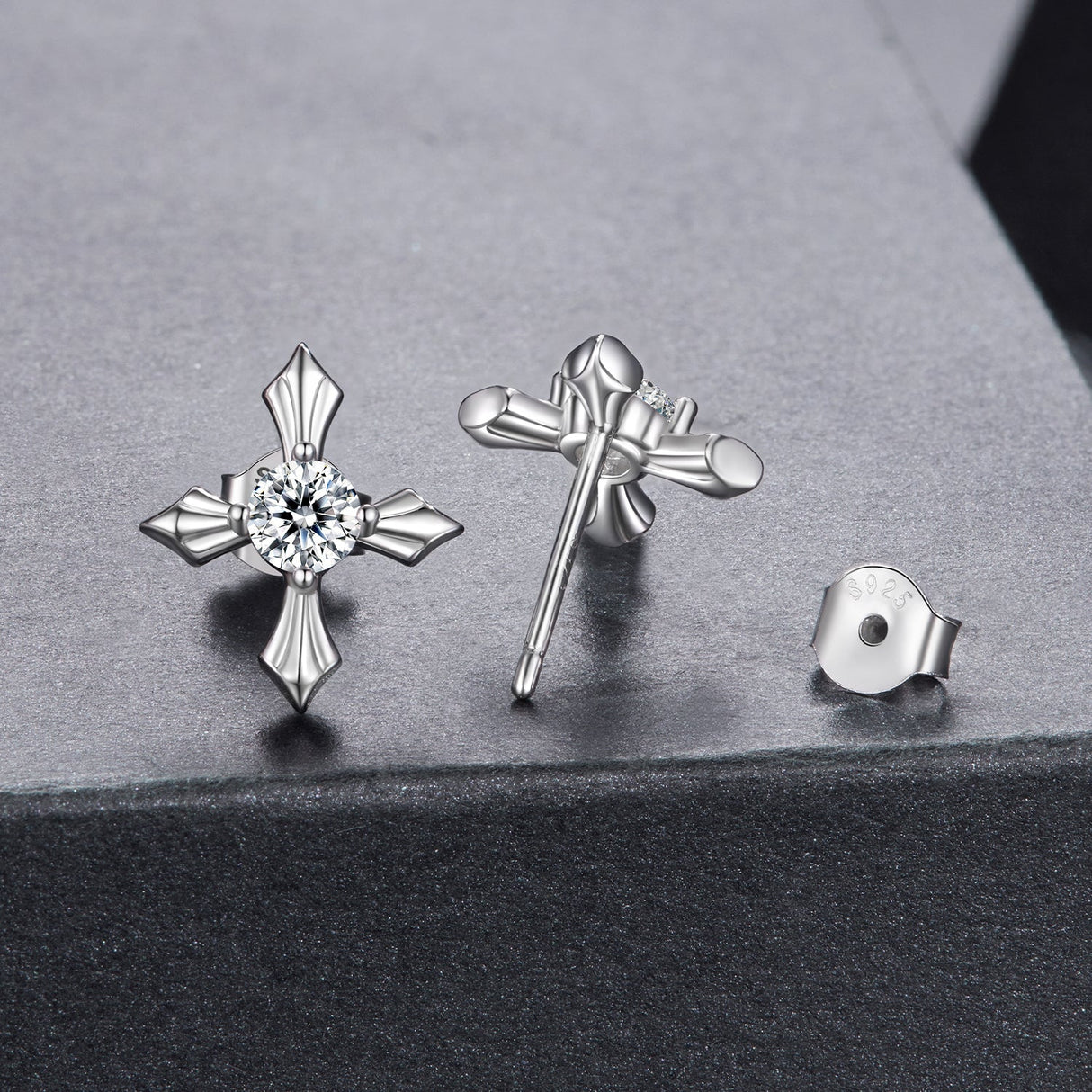 925 Sterling Silver 0.30 Carat Genuine Moissanite Earrings for Women