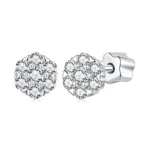 925 Sterling Silver Moissanite 0.15ct/0.027ct Earrings for Women