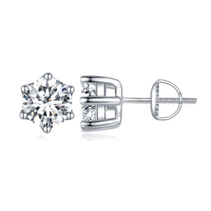 925 Sterling Silver Pavé Set CZ Earrings for Women - 0.5x0.5 cm