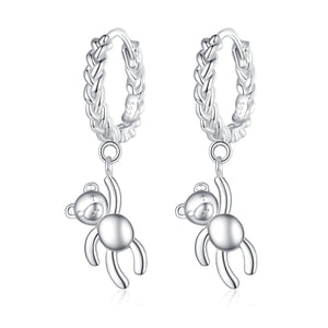 925 Sterling Silver Plated Platinum Earrings
