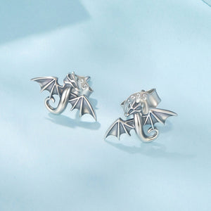 925 Sterling Silver Earrings with Oxidized Finish, 0.7*1.1cm