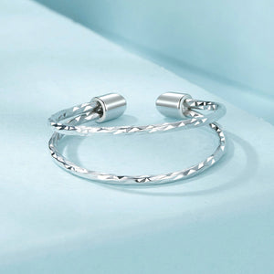 925 Sterling Silver & White Gold Plated Ring for Women - Stylish Width 2.3-6.3mm