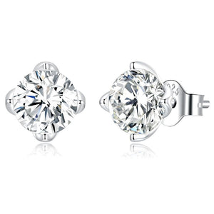 925 Sterling Silver 0.50 Carat Moissanite Earrings for Women