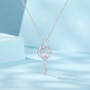 925 Sterling Silver Necklace with CZ in Pavé Setting, 400+50mm Length for Women