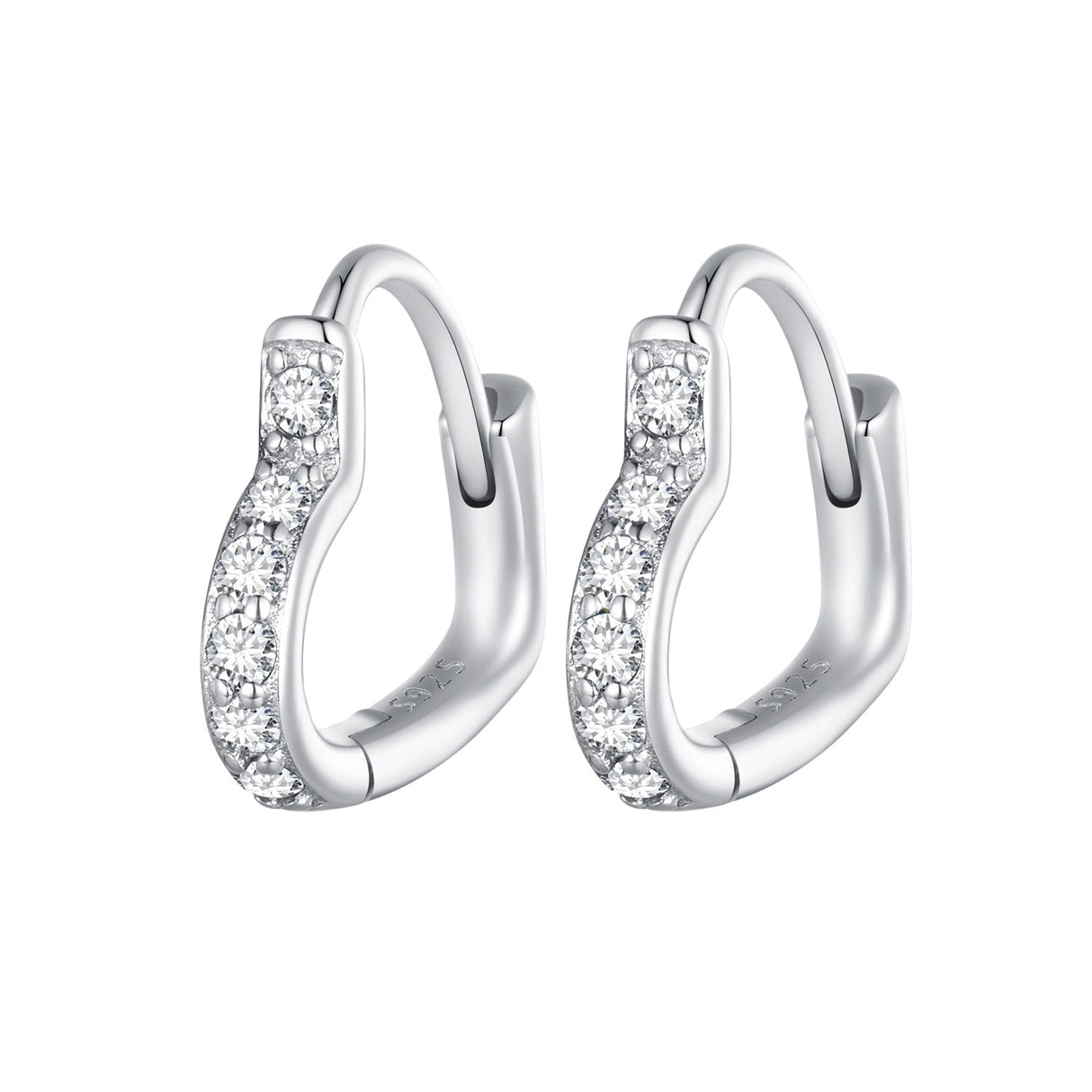 925 Sterling Silver Earrings with Pavé Setting CZ for Women