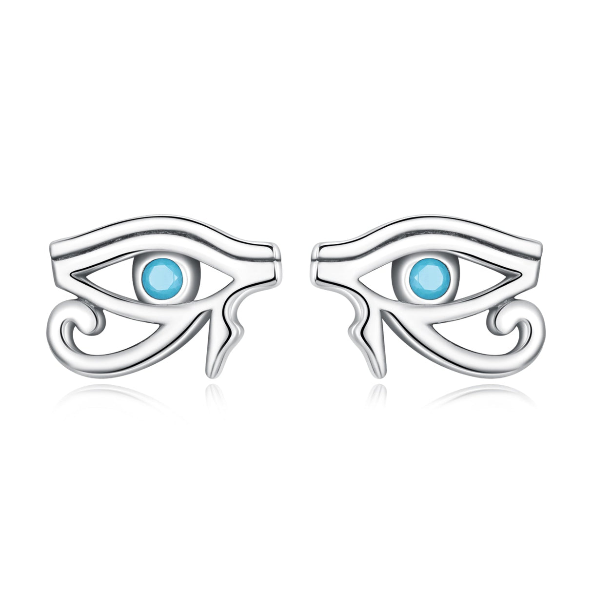 925 Sterling Silver Turquoise Earrings, 0.6*0.9cm, Oxidized Silver Finish for Women
