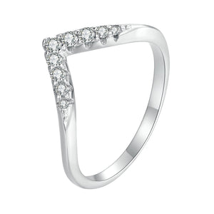 S925 Sterling Silver Moissanite 1.7mm Ring for Women - Size 6