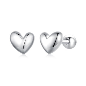 925 Sterling Silver Plated Platinum 5mm Earrings for Women