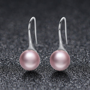 925 Sterling Silver Oxidized Pearl Earrings for Women