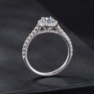 925 Sterling Silver Moissanite 0.5 Carat Ring for Women - Size 6
