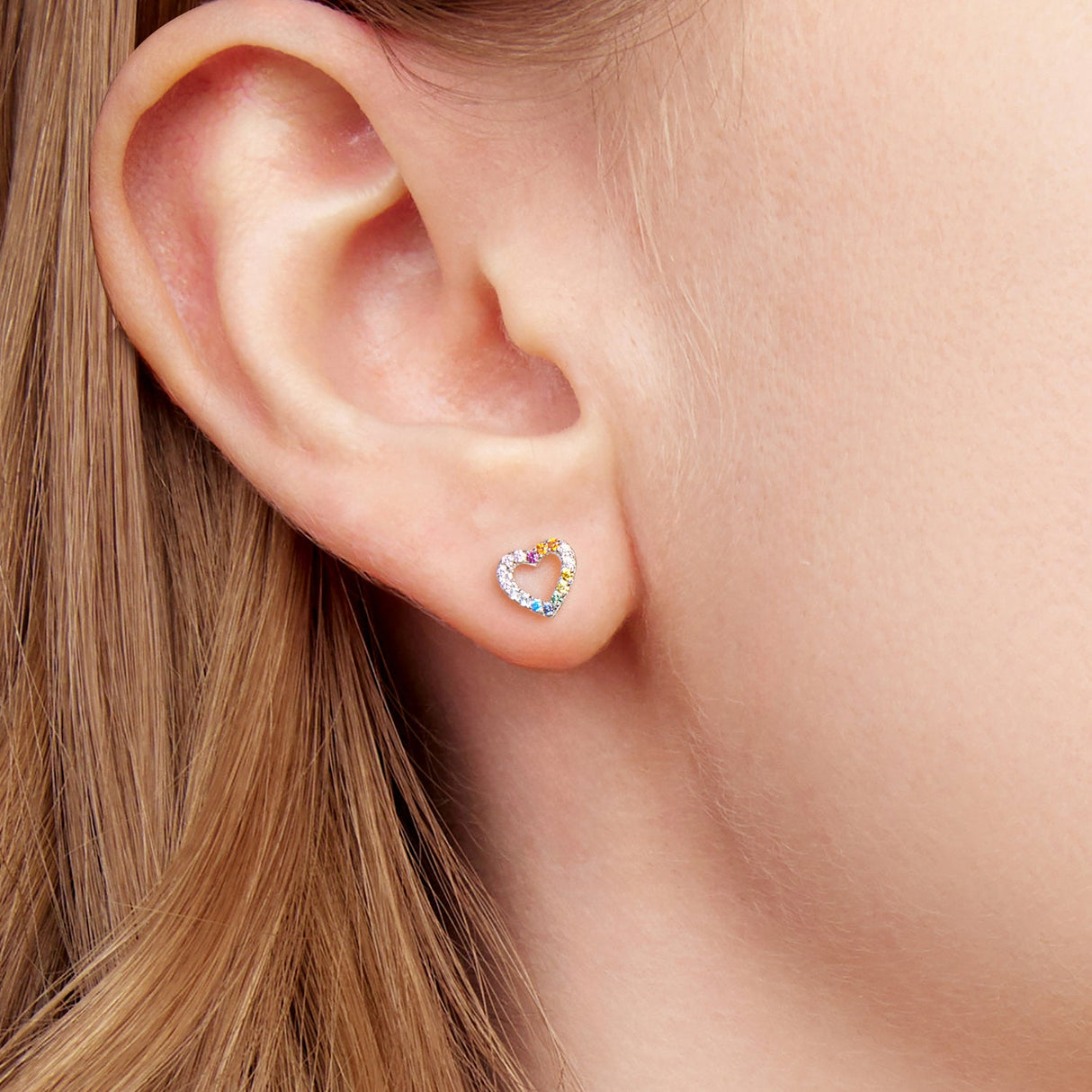 925 Sterling Silver Earrings with Pavé Setting and CZ