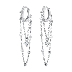 925 Sterling Silver Pavé Setting CZ Earrings for Women