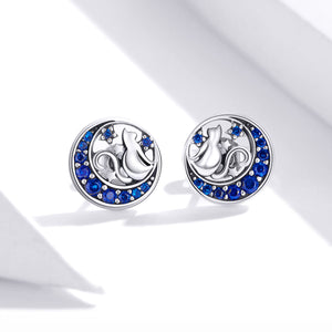 925 Sterling Silver Oxidized CZ Pavé Earrings