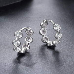 925 Sterling Silver 0.25 Carat Moissanite Hoop Earrings for Women
