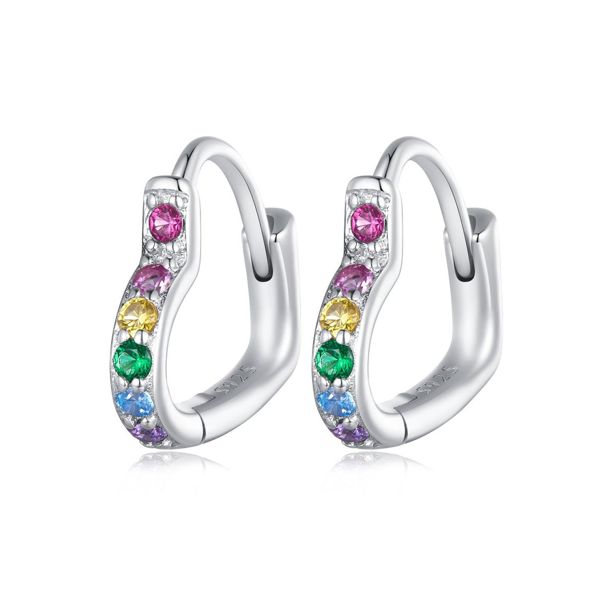 925 Sterling Silver Earrings with Pavé Setting CZ for Women