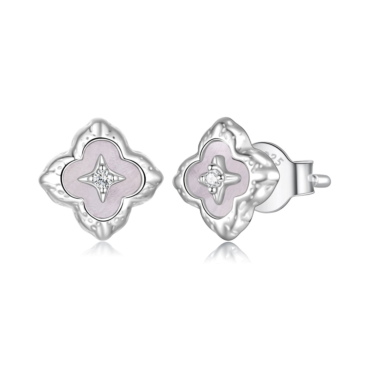 925 Sterling Silver Moissanite 0.8cm Earrings for Women