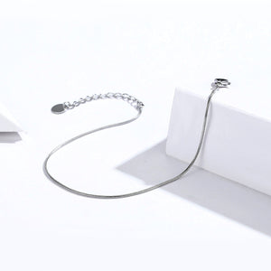 925 Sterling Silver Adjustable Platinum Plated Bracelet for Women