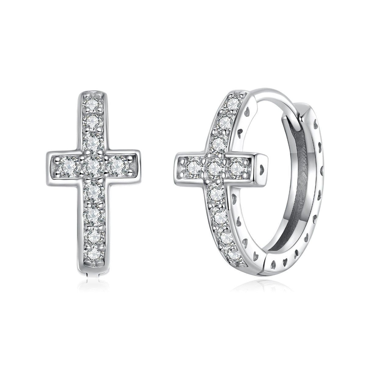 925 Sterling Silver Moissanite Earrings 1.3cm for Women