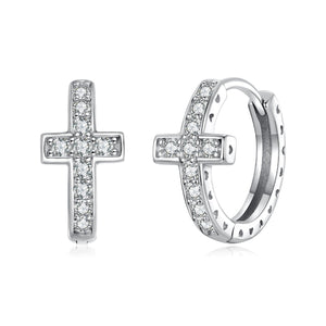 925 Sterling Silver Moissanite Earrings 1.3cm for Women