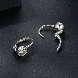 925 Sterling Silver 0.50 Carat Moissanite Earrings for Women