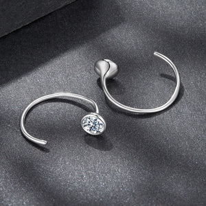 925 Sterling Silver Moissanite 0.3 Carat Earrings for Women